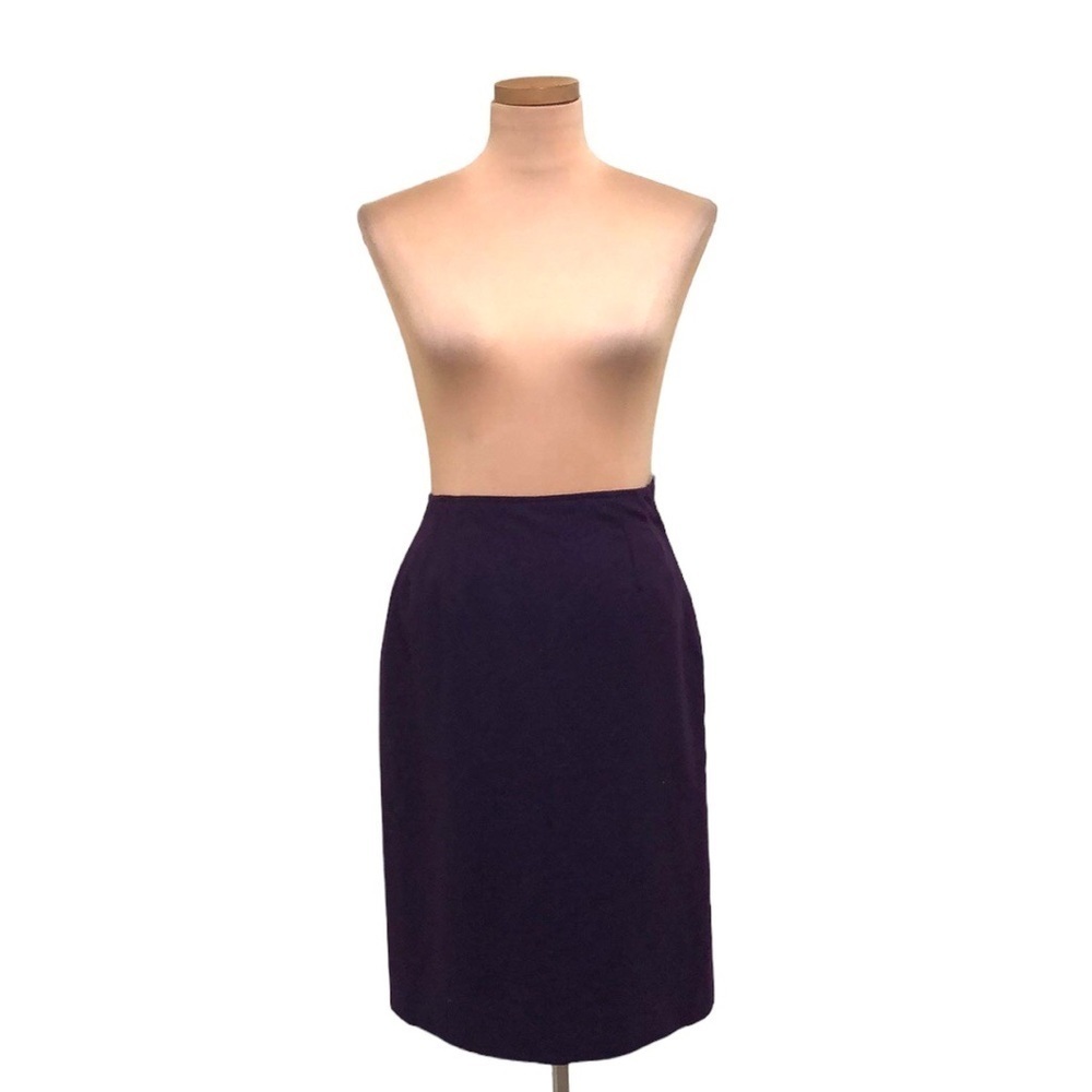 Vintage Pendleton Pencil Skirt Size 4 Dark Purple Virgin Wool